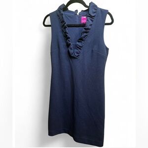 Lilly Pulitzer Navy Blue Dress with‎ Ruffle Accent size Small